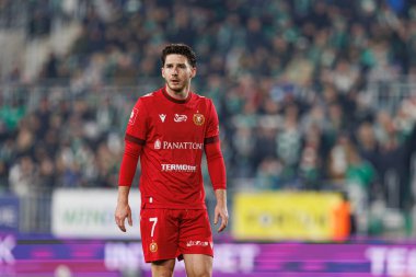 Jakub Lukowski, PKO BP Ekstraklasa maçında Radomiak Radom ve Widzew Lodz takımları arasında Stadion Miejski im 'de görüldü. Braci Czachorow (Maciej Rogowski)