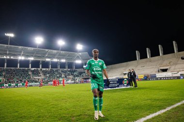 Capita Capemba, PKO BP Ekstraklasa maçında Radomiak Radom ve Widzew Lodz takımları arasında Stadion Miejski im 'de görüldü. Braci Czachorow (Maciej Rogowski)