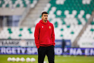 Juljan Shehu, PKO BP Ekstraklasa maçında Radomiak Radom ve Widzew Lodz takımları arasında Stadion Miejski im 'de görüldü. Braci Czachorow (Maciej Rogowski)
