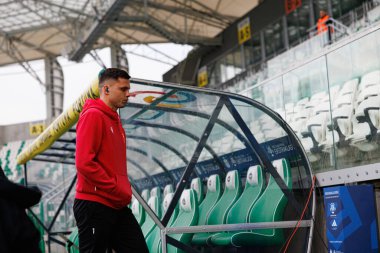 Rafal Gikiewicz, PKO BP Ekstraklasa maçında Radomiak Radom ve Widzew Lodz takımları arasında Stadion Miejski im 'de görüldü. Braci Czachorow (Maciej Rogowski)