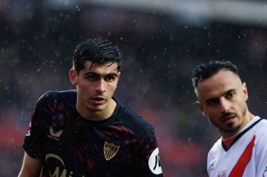 Juanlu Sanchez, Estadio de Vallecas 'ta Rayo Vallecano ve Sevilla FC takımları arasında oynanan LaLiga EA SPORTS maçı sırasında görüldü (Maciej Rogowski)