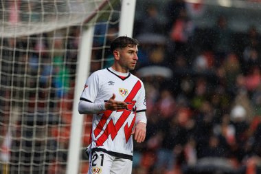 Adrian Embarba, Estadio de Vallecas 'ta Rayo Vallecano ve Sevilla FC takımları arasında oynanan LaLiga EA SPORTS maçı sırasında görüldü (Maciej Rogowski)