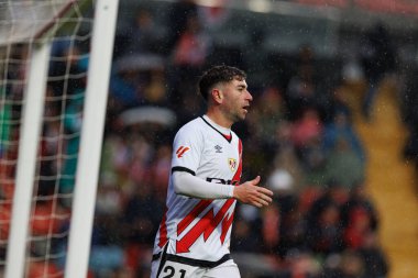 Adrian Embarba, Estadio de Vallecas 'ta Rayo Vallecano ve Sevilla FC takımları arasında oynanan LaLiga EA SPORTS maçı sırasında görüldü (Maciej Rogowski)