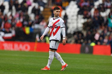 Adrian Embarba, Estadio de Vallecas 'ta Rayo Vallecano ve Sevilla FC takımları arasında oynanan LaLiga EA SPORTS maçı sırasında görüldü (Maciej Rogowski)