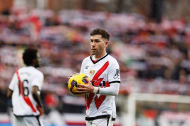 Adrian Embarba, Estadio de Vallecas 'ta Rayo Vallecano ve Sevilla FC takımları arasında oynanan LaLiga EA SPORTS maçı sırasında görüldü (Maciej Rogowski)