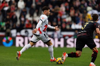 Adrian Embarba, Estadio de Vallecas 'ta Rayo Vallecano ve Sevilla FC takımları arasında oynanan LaLiga EA SPORTS maçı sırasında görüldü (Maciej Rogowski)