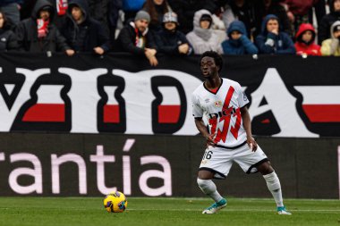 Abdul Mumin, Estadio de Vallecas 'ta Rayo Vallecano ve Sevilla FC takımları arasında oynanan LaLiga EA SPORTS maçı sırasında görüldü (Maciej Rogowski)