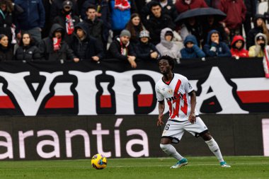 Abdul Mumin, Estadio de Vallecas 'ta Rayo Vallecano ve Sevilla FC takımları arasında oynanan LaLiga EA SPORTS maçı sırasında görüldü (Maciej Rogowski)