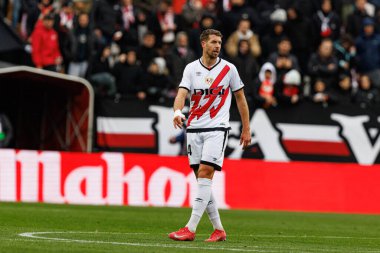 Estadio de Vallecas 'ta Rayo Vallecano ve Sevilla FC takımları arasında oynanan LaLiga EA SPORTS maçı sırasında Florian Lejeune görüldü (Maciej Rogowski)