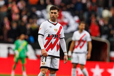 Adrian Embarba, Estadio de Vallecas 'ta Rayo Vallecano ve Sevilla FC takımları arasında oynanan LaLiga EA SPORTS maçı sırasında görüldü (Maciej Rogowski)