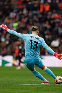 Orjan Nyland, Estadio de Vallecas 'ta Rayo Vallecano ve Sevilla FC takımları arasında oynanan LaLiga EA SPORTS maçı sırasında görüldü (Maciej Rogowski)