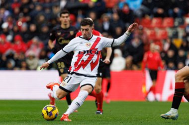 Adrian Embarba, Estadio de Vallecas 'ta Rayo Vallecano ve Sevilla FC takımları arasında oynanan LaLiga EA SPORTS maçı sırasında görüldü (Maciej Rogowski)
