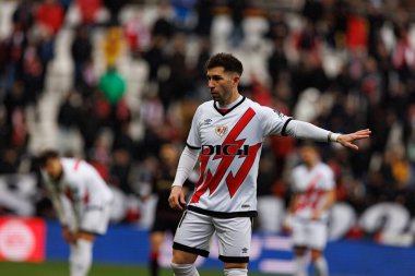 Adrian Embarba, Estadio de Vallecas 'ta Rayo Vallecano ve Sevilla FC takımları arasında oynanan LaLiga EA SPORTS maçı sırasında görüldü (Maciej Rogowski)