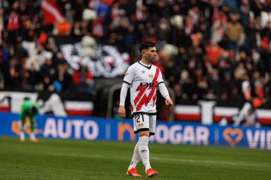 Adrian Embarba, Estadio de Vallecas 'ta Rayo Vallecano ve Sevilla FC takımları arasında oynanan LaLiga EA SPORTS maçı sırasında görüldü (Maciej Rogowski)