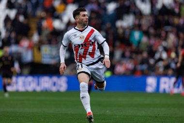 Adrian Embarba, Estadio de Vallecas 'ta Rayo Vallecano ve Sevilla FC takımları arasında oynanan LaLiga EA SPORTS maçı sırasında görüldü (Maciej Rogowski)