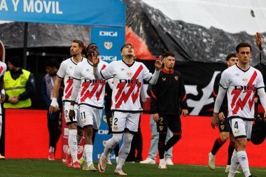 Andrei Ratiu, Estadio de Vallecas 'ta Rayo Vallecano ve Sevilla FC takımları arasında oynanan LaLiga EA SPORTS maçı sırasında görüldü (Maciej Rogowski)