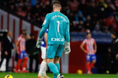 Unai Simon, Atletico de Madrid ve Estadio Civitas Metropolitano takımları arasında oynanan LaLiga EA SPORTS maçı sırasında görüldü (Maciej Rogowski)