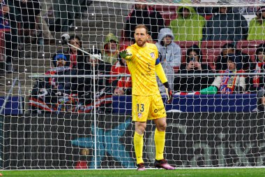 Jan Oblak, Atletico de Madrid ve Estadio Civitas Metropolitano (Maciej Rogowski) takımları arasında oynanan LaLiga EA SPORTS maçı sırasında görüldü.)