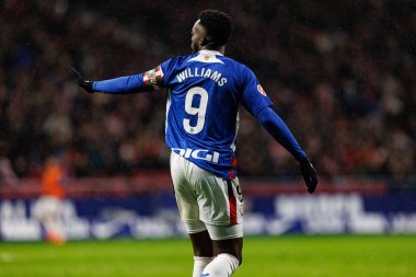 LaLiga EA SPORTS maçı sırasında Estadio Civitas Metropolitano 'daki Atletico de Madrid ve Athletic Club takımları arasında görülen Inaki Williams (Maciej Rogowski)