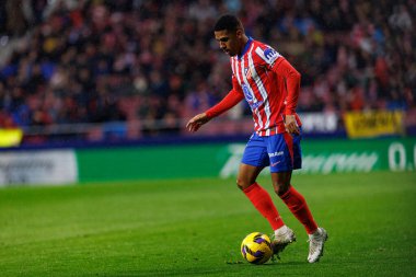 Samuel Lino, LaLiga EA SPORTS maçı sırasında Estadio Civitas Metropolitano 'daki Atletico de Madrid ve Athletic Club takımları arasında görüldü (Maciej Rogowski)