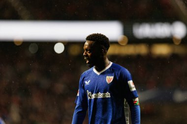 LaLiga EA SPORTS maçı sırasında Estadio Civitas Metropolitano 'daki Atletico de Madrid ve Athletic Club takımları arasında görülen Inaki Williams (Maciej Rogowski)