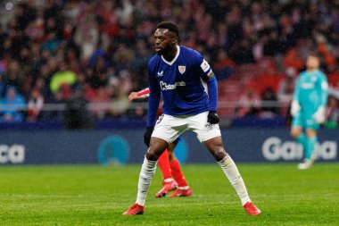 LaLiga EA SPORTS maçı sırasında Estadio Civitas Metropolitano 'daki Atletico de Madrid ve Athletic Club takımları arasında görülen Inaki Williams (Maciej Rogowski)