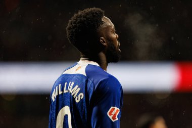 LaLiga EA SPORTS maçı sırasında Estadio Civitas Metropolitano 'daki Atletico de Madrid ve Athletic Club takımları arasında görülen Inaki Williams (Maciej Rogowski)