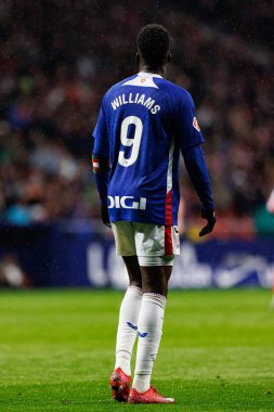 LaLiga EA SPORTS maçı sırasında Estadio Civitas Metropolitano 'daki Atletico de Madrid ve Athletic Club takımları arasında görülen Inaki Williams (Maciej Rogowski)