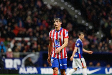 Robin Le Normand, Atletico de Madrid ve Estadio Civitas Metropolitano takımları arasında oynanan maç sırasında görüldü (Maciej Rogowski)