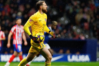 Jan Oblak, Atletico de Madrid ve Estadio Civitas Metropolitano (Maciej Rogowski) takımları arasında oynanan LaLiga EA SPORTS maçı sırasında görüldü.)