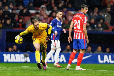 Jan Oblak, Atletico de Madrid ve Estadio Civitas Metropolitano (Maciej Rogowski) takımları arasında oynanan LaLiga EA SPORTS maçı sırasında görüldü.)