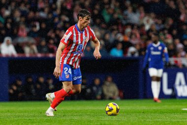 Robin Le Normand, Atletico de Madrid ve Estadio Civitas Metropolitano takımları arasında oynanan maç sırasında görüldü (Maciej Rogowski)