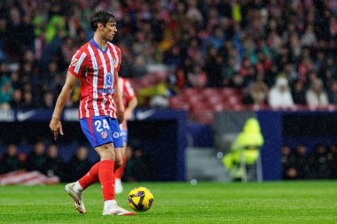 Robin Le Normand, Atletico de Madrid ve Estadio Civitas Metropolitano takımları arasında oynanan maç sırasında görüldü (Maciej Rogowski)