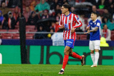 Estadio Civitas Metropolitano 'daki Atletico de Madrid ve Athletic Club (Maciej Rogowski) takımları arasında LaLiga EA SPORTS maçı sırasında görülen Nahuel Molina)