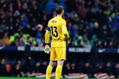 Jan Oblak, Atletico de Madrid ve Estadio Civitas Metropolitano (Maciej Rogowski) takımları arasında oynanan LaLiga EA SPORTS maçı sırasında görüldü.)