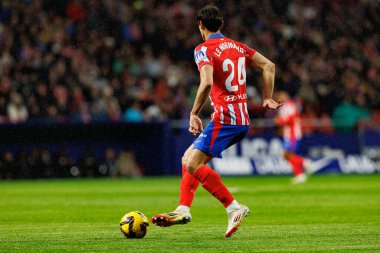 Robin Le Normand, Atletico de Madrid ve Estadio Civitas Metropolitano takımları arasında oynanan maç sırasında görüldü (Maciej Rogowski)