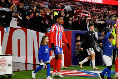 Samuel Lino, LaLiga EA SPORTS maçı sırasında Estadio Civitas Metropolitano 'daki Atletico de Madrid ve Athletic Club takımları arasında görüldü (Maciej Rogowski)