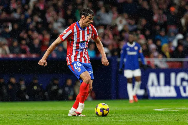 Robin Le Normand, Atletico de Madrid ve Estadio Civitas Metropolitano takımları arasında oynanan maç sırasında görüldü (Maciej Rogowski)