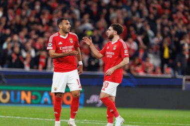 Vangelis Pavlidis ve Orkun Kokcu, SL Benfica ve FC Barcelona (Maciej Rogowski) takımları arasında oynanan UEFA Şampiyonlar Ligi 16.