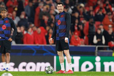 Robert Lewandowski, SL Benfica ve FC Barcelona (Maciej Rogowski) takımları arasında oynanan 16 maçlık UEFA Şampiyonlar Ligi karşılaşmasında görüldü.