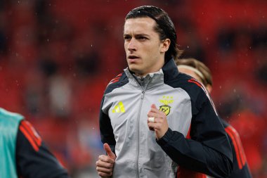 Alvaro Carreras, SL Benfica ve FC Barcelona (Maciej Rogowski) takımları arasında oynanan 16.