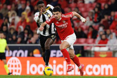 Djibril Soumare ve Zeki Amdouni Liga Portekiz maçı sırasında SL Benfica ve CD Nacional (Maciej Rogowski)