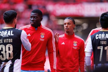 Samuel Soares ve Leandro Santos Liga Portekiz maçı sırasında SL Benfica ve CD Nacional (Maciej Rogowski)