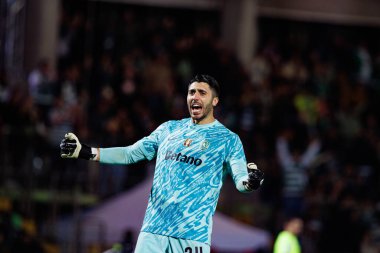Rui Silva, Liga Portekiz maçı sırasında Estadio Belediyesi Rio Maior 'daki Casa Pia ve Sporting CP takımları arasında görüldü (Maciej Rogowski)
