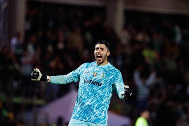 Rui Silva, Liga Portekiz maçı sırasında Estadio Belediyesi Rio Maior 'daki Casa Pia ve Sporting CP takımları arasında görüldü (Maciej Rogowski)