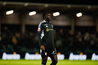 Oluwakorede Osundina, Liga Portekiz maçı sırasında Estadio Belediyesi Rio Maior 'daki Casa Pia ve Sporting CP takımları arasında görüldü (Maciej Rogowski)