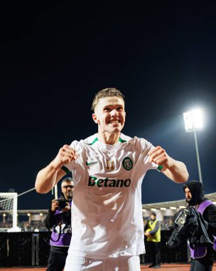 Viktor Gyokeres, Liga Portekiz maçında Casa Pia ve Estadio Municipal Rio Maior 'daki (Maciej Rogowski)