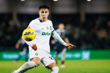 Ivan Fresneda, Liga Portekiz maçı sırasında Estadio Belediyesi Rio Maior 'daki Casa Pia ve Sporting CP takımları arasında görüldü (Maciej Rogowski)