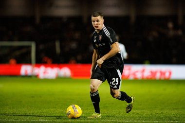 Jeremy Livolant, Liga Portekiz maçı sırasında Estadio Belediyesi Rio Maior 'daki Casa Pia ve Sporting CP takımları arasında görüldü (Maciej Rogowski)
