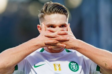 Viktor Gyokeres, Liga Portekiz maçında Casa Pia ve Estadio Municipal Rio Maior 'daki (Maciej Rogowski)